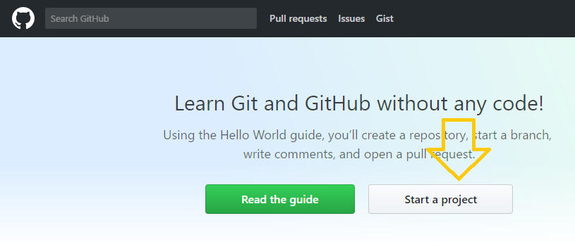 Crear un proyecto en git hub