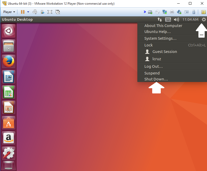 Apagar una maquina virtual con ubuntu, correctamente