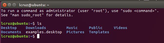 Salida comando ls en linux