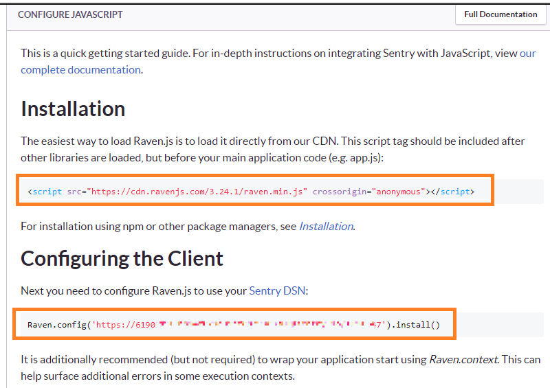 Configurar sentry