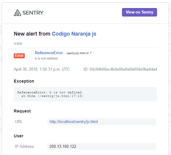 Capturar errores de js Capturar errores de js