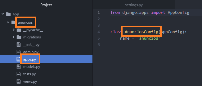 Aplicación de django Aplicación de django