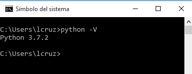 Revisar la instalación de Python