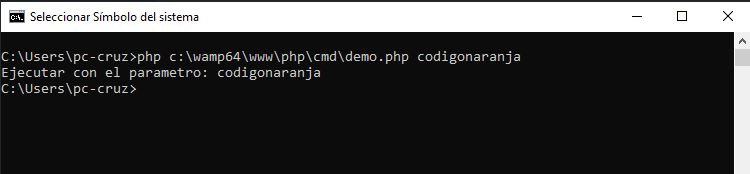 Ejecutar un archivo de php con parámetros, desde la consola Ejecutar un archivo de php con parámetros, desde la consola