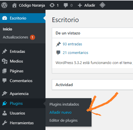 Agregar un plugin en WordPress