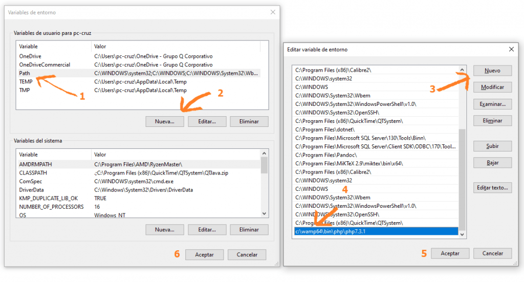 Agregar una variable de entorno en Windows Agregar una variable de entorno en Windows