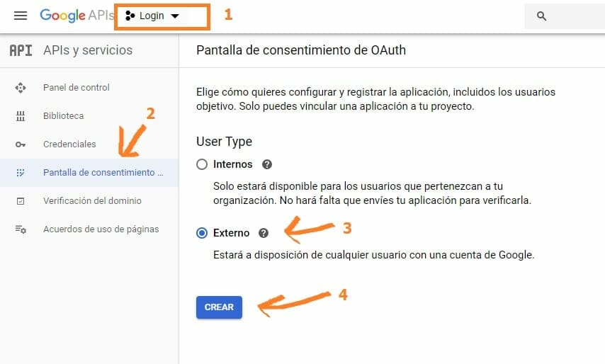 Pantalla de consentimiento - Ingrear con google Pantalla de consentimiento - Ingrear con google