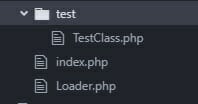 Estructura de archivos para probar autoload de clases en PHP