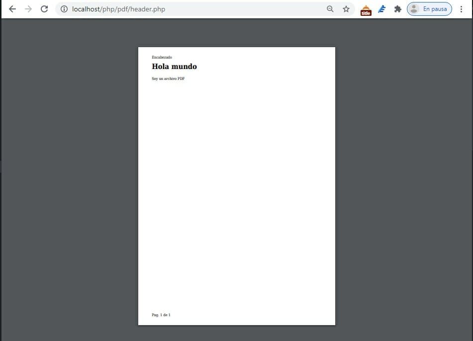 Como generar PDF con encabezado y pie de pagina. Como generar PDF con encabezado y pie de pagina.
