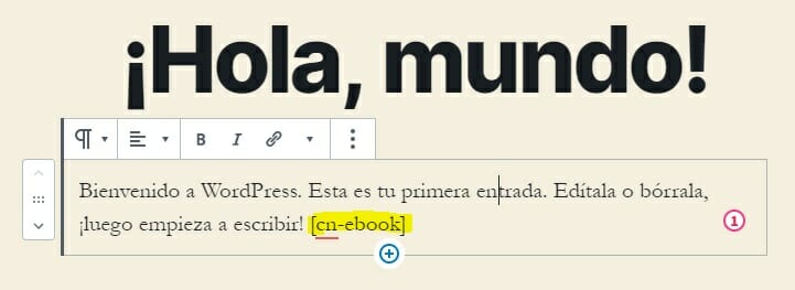 Uso de shortcodes en WordPress