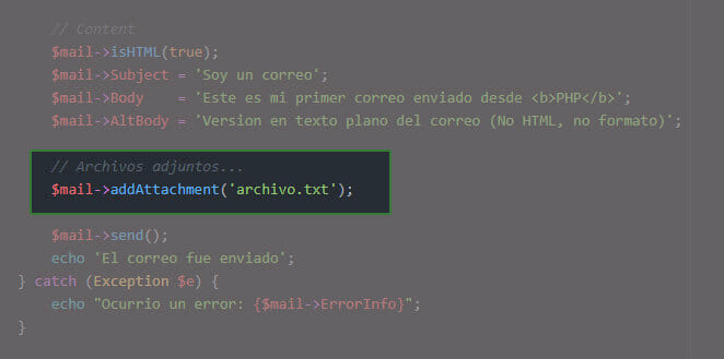 Enviar emails con php y con un archivo adjunto