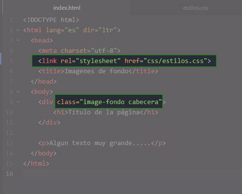 Poner fondo en html